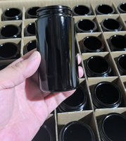 Envase de Vidrio Personalizado de 3.5g, 7g, 1oz, 2oz, 1 Libra para Dulces, Galletas, Gomitas, Hierbas, Flores, Frascos de Vidrio Violeta Negro de 3.5g con Etiqueta