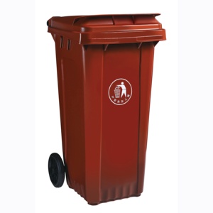 حاوية قمامة بغطاء <span class=keywords><strong>HDPE</strong></span> قائمة مع حاوية قمامة للاستخدام الداخلي والخارجي سلة عجلات بسعة 120 لتر - Product Image 2