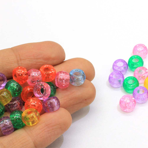 ลูกปัดพลาสติกทรงม้าหลากรูปทรงขนาด6*9มม.,ลูกปัดสำหรับร้อยผมเปียอุปกรณ์เสริมสำหรับเด็ก - Product Image 2