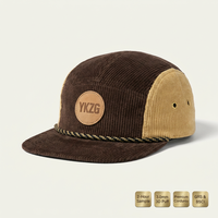 Topi Kustom Logo Bordir Corduroy Musim Dingin Hangat Sporty Kasual Performa Tinggi Outdoor Pinggiran Datar Vintage Y2K Ski Memancing