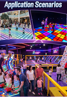 2026 Machine de jeu interactive LED pour salle de fête, avec dalles de sol lumineuses et activées par les mouvements, pour 4/6/8/10 joueurs
