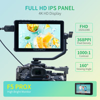 FEELWORLD kamera Dslr, Monitor lapangan F5 PROX DSLR 5.5 inci 1600nit layar sentuh kamera Dslr Monitor hd sangat terang
