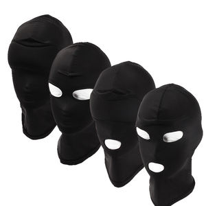 SM fétiche élastique respirant <span class=keywords><strong>Latex</strong></span> Cosplay masque capuche bouche ouverte oeil esclave couvre-chef pour la fête d'halloween - Product Image 5