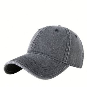 Cappellino da Baseball in Denim Morbido Primaverile ed Estivo, Stile Vintage Lavato, Facile da Abbinare, Casual con Visiera - Product Image 3