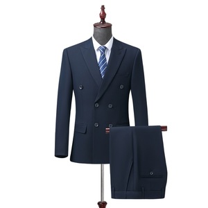 Nuevo <span class=keywords><strong>Traje</strong></span> <span class=keywords><strong>de</strong></span> Dos Piezas <span class=keywords><strong>para</strong></span> <span class=keywords><strong>Hombre</strong></span>, Formal, <span class=keywords><strong>para</strong></span> Bodas, Padrinos <span class=keywords><strong>de</strong></span> Boda, Novios, Cruzado, Talla Grande, Transpirable, Frente Plano - Product Image 6