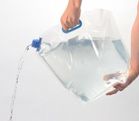 Sans BPA Qualité Alimentaire 1.5L 2.5L 5L 10 Litres Grande Taille En Plastique Portable Camping En Plein Air Bleu Clair Sacs À Eau Pochettes Pliables