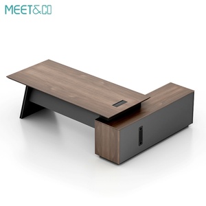 Customizable Luxury Modern L-Shape Executive Office Furniture CEO Office <b>Desk</b> with Boss Chair Made Durable Metal CE Certified - Product Image 2