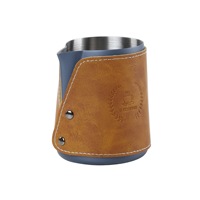Tasse à café expresso anti-brûlure pour latte art 450 ml, tasse à mousse de lait pour latte art, tasse à fouetter le lait pour café latte art, pichet à mousse pour café latte art