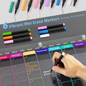 Tablero <span class=keywords><strong>de</strong></span> borrado en seco reutilizable al por mayor, planificador semanal mensual, pizarra blanca, imán para nevera, <span class=keywords><strong>calendario</strong></span> - Product Image 3