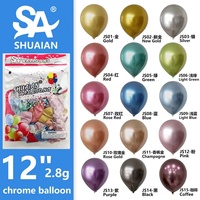 Shuaian Vente en gros de décorations de fête, ballons en latex métalliques chromés de 36 pouces, imprimés, ballons de mariage de la Saint-Valentin, en gros