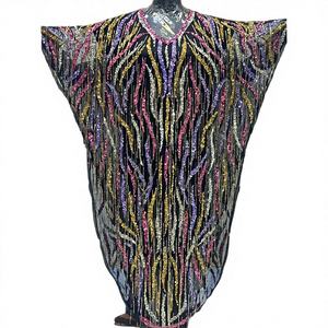 2026 Hermoso Caftán Islámico Tradicional Verde para Mujer, con Cuentas y Lentejuelas, Hecho a Mano, Transpirable, de Poliéster, Estilo Mariposa, para Ramadán, Arabia Saudita y Emiratos Árabes Unidos - Product Image 1