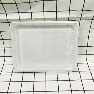 In stock factory food grade white plastic food sushi premium packaging boxes set to go out take away with clear lid