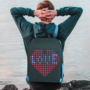Mochila LED personalizada con pantalla de texto, imagen y animación, impermeable, iluminada, para portátil, ciclismo, fiestas y publicidad. - Product Image 4