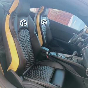 Coprisedile Auto Completo in Pelle Nappa Nera Personalizzato per <span class=keywords><strong>Audi</strong></span> <span class=keywords><strong>A4</strong></span> - Product Image 1