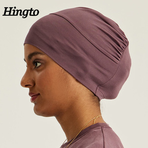 Bán buôn Tùy chỉnh cao cấp đồng bằng Jersey bên trong cap hijab cho hồi giáo Modal rắn màu Muslim hijab innercap - Product Image 5