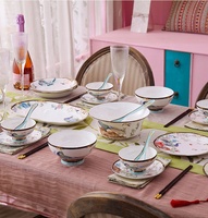 Service de table en céramique de luxe, ensembles de vaisselle minimalistes, ensembles d'assiettes en porcelaine, ensembles de vaisselle en porcelaine osseuse, cadeaux pour 6 personnes