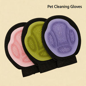 Gant de massage et de toilettage Quanying pour animaux de compagnie, brosse anti-poils, gant de bain pour chien, <span class=keywords><strong>chat</strong></span> et petits animaux - Product Image 4