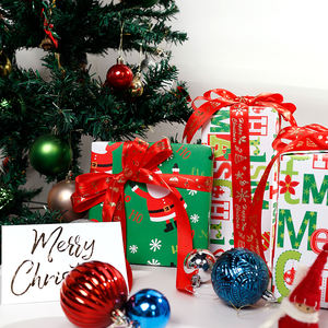2024 Fabricante Venta caliente personalizado 80g papel de regalo 43*300 cm decoración de Navidad papel de regalo - Product Image 4