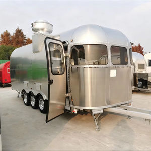 <b>Large</b> Stainless Steel Mobile Outdoor Food Truck Cart for Hotdog Ice Cream & Fast Food-Commercial Street Stall - Product Image 1
