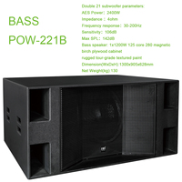 Système de sonorisation professionnel à double caisson de basses de 21 pouces, 2400 W de puissance élevée, pour des basses claires comme du cristal - Achetez maintenant