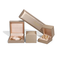 Boîtes personnalisées pour bijoux en or champagne pour bracelets et boucles d'oreilles
