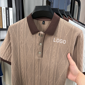<span class=keywords><strong>Polo</strong></span> da Uomo Personalizzata a Quadri Retrò con Contrasto di Colore, Casual e Traspirante in Maglia <span class=keywords><strong>Jacquard</strong></span> - Product Image 5