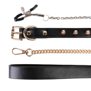 ที่หนีบหัวนมสแตนเลส QKKQ 304 พร้อมปลอกคอและสายรัด BDSM ที่หนีบหัวนมกระตุ้นจุดซ่อนเร้น ที่หนีบหน้าอก ชุดอุปกรณ์พันธนาการ ของเล่นทางเพศ - Product Image 5