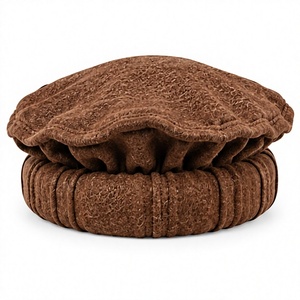 Casquette afghane classique pour homme, en laine noire, Pakol, chapeau d'hiver fait main, traditionnel Pashtun, Chitrali Topi, doux, chaud, pour l'extérieur, homme afghan - Product Image 1
