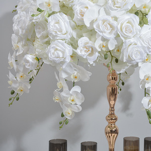 Exquisita Bola de Flores de Orquídea Phalaenopsis Blanca y Rosa, Centro de Mesa para Bodas, Fiestas y Banquetes, Decoración Floral Artificial - Product Image 5