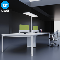 Bureau de direction en forme de L en bois moderne LIWEI et table d'ordinateur, durable et écologique, usage commercial