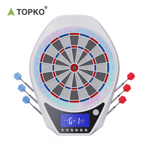Cible de fléchettes électronique professionnelle TOPKO avec système de notation LED électronique, 12 fléchettes souples et 100 pointes de rechange - Product Image 4