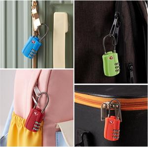 Candado de combinación de cadena de bicicleta aprobado por TSA, candado de Cable de 3 dígitos para viaje, candado de contraseña para maleta de equipaje TSA - Product Image 3