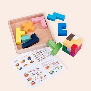 Chất Lượng Tốt Bằng Gỗ Pentominoes Trò Chơi Câu Đố Não Phát Triển Đồ Chơi Tangram Hình Học Toán Học Mô Hình Khối Đồ Chơi - Product Image 6