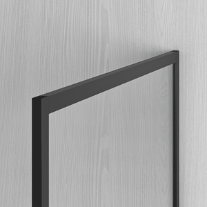 Partición de <span class=keywords><strong>ducha</strong></span> de panel de vidrio de puerta única fija de alta calidad Pantalla de <span class=keywords><strong>ducha</strong></span> de vidrio templado negro mate - Product Image 4