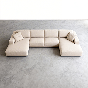 Set di <span class=keywords><strong>Mobili</strong></span> Modulari Moderni e Personalizzabili per Soggiorno con Rivestimento in Tessuto e Imbottitura in Spugna - Product Image 2