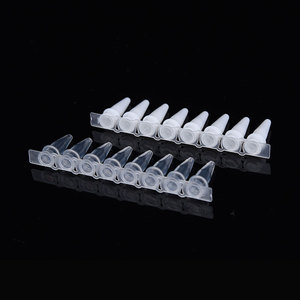 Yueside Pcr Eight Row <b>Tubes</b> 0.2ml Transparent Porcelain White Laboratory Consumables <b>Plastic</b> Test <b>Tubes</b> - Product Image 1