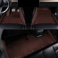 Tapis de Sol sur Mesure pour Tesla Model S 2016-2022, Accessoire Intérieur en Matière Écologique, Double Épaisseur pour 5 Sièges