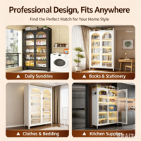 Armoire de rangement pliable multifonctionnelle en acier, résistante à la rouille, pour hôtel, maison, bureau - Vente en gros