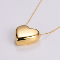 Boutique de mode Femmes Coeur Collier Amour Style En Acier Inoxydable Grand Pendentif Bijoux Collier
