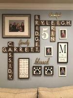Panneaux muraux en bois pour décoration de la maison, bricolage personnalisable Art déco Design Style Scrabble Plaque murale décorative Plaque cadeau
