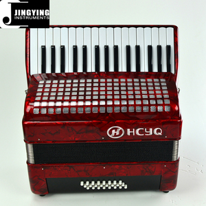Série d'accordéons Jingying Music 2024, style clavier, matériau en pin coréen, 32 touches, 24 basses, accordéon professionnel de performance - Product Image 3