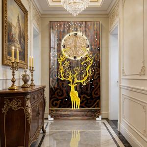 Reloj de Pared con Diseño Minimalista Moderno, Impresión HD Personalizada de Fábrica, Arte de Pared con Diseño de Ciervo, Pintura en Porcelana de Cristal Impresa con LED, Decoración para el Hogar - Product Image 3