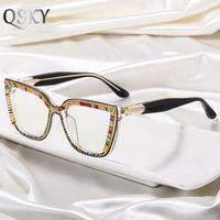 Nuevas Monturas de Gafas con Diamantes, Anti Luz Azul, de Diseño, para Lectura, para Mujer, Gran Venta