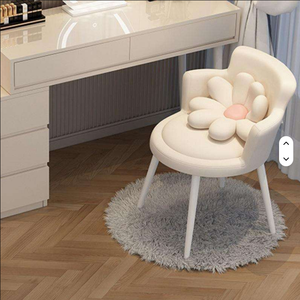 Chaise de salon de manucure en métal rose et blanc avec structure en acier inoxydable, design moderne pour chambre et salon - Product Image 3