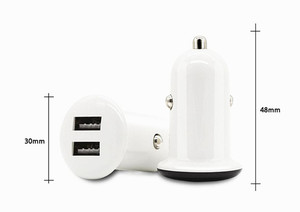 cargadores para celular迷你尺寸白色5v 2.1a 10w 2端口<span class=keywords><strong>Usb</strong></span>汽车充电器21a汽车适配器双端口<span class=keywords><strong>Usb</strong></span>带发光二极管灯 - Product Image 6