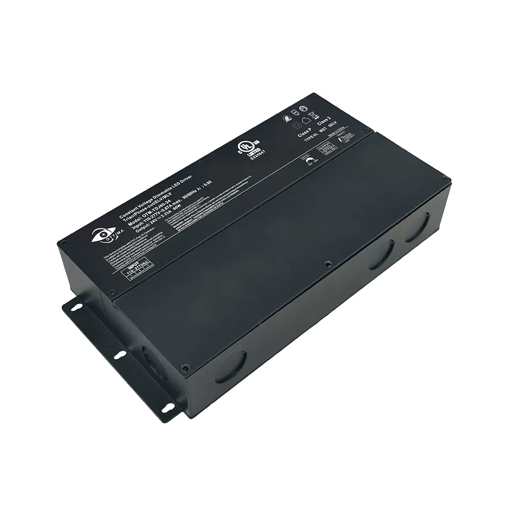 UL ETL FCC 12V 24V Triac dimmable 0-10v 1-10v 10v PWM dimmable led alimentation avec boîte de jonction en métal