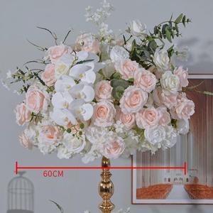 Hot Sale 60-80cm Silk Artificial <b>Flower</b> ball Candlestick <b>Flower</b> Wreath Aisle Bouquet Wedding Centerpieces and Table <b>Decorations</b> - Product Image 4