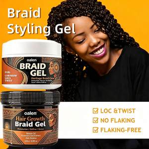 Cire capillaire hydratante à tenue extra forte, sans résidus, gel coiffant pour tresses et locks, idéal pour cheveux africains 4C, kit de gel de tressage marque privée - Product Image 3