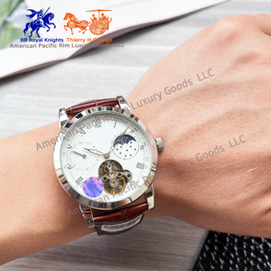 Montre mécanique de luxe pour homme Longnes, modèle original 8051, en acier inoxydable, squelette, tourbillon automatique, bracelet quartz, tendance - Product Image 3