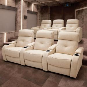 Fauteuil inclinable en tissu à une place, canapé home <span class=keywords><strong>cinéma</strong></span> pour espaces compacts avec inclinaison électrique et soutien ergonomique - Product Image 1